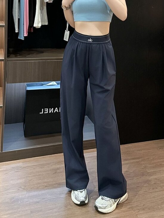 ALO Yoga Pants - ☁️Dark Grey Wide-Leg Yoga Pants, ALO Yoga Regular Size 30”